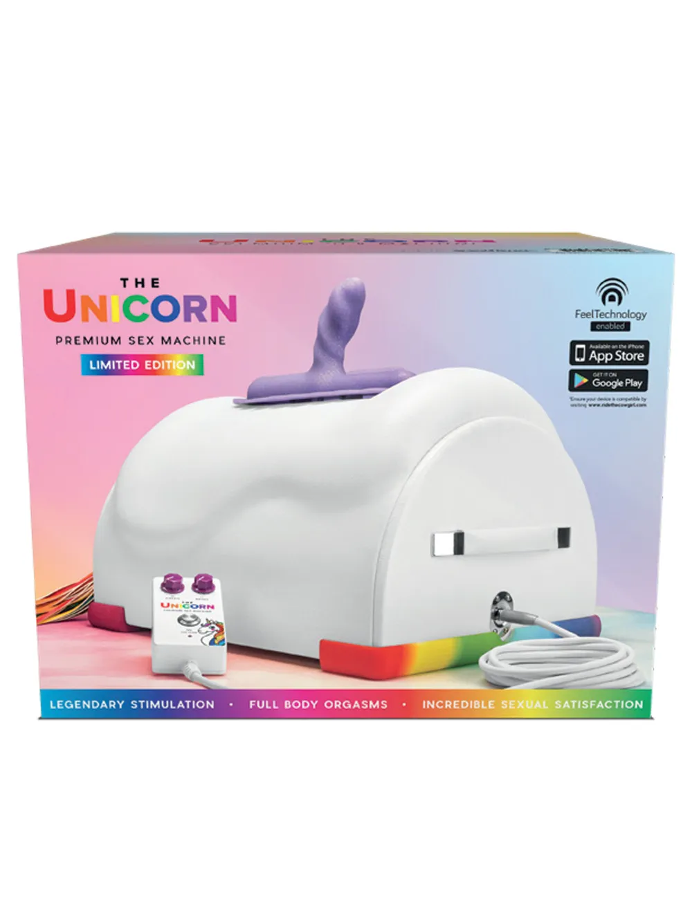 The Unicorn Premium Sex Machine - Édition limitée avec couleurs arc-en-ciel