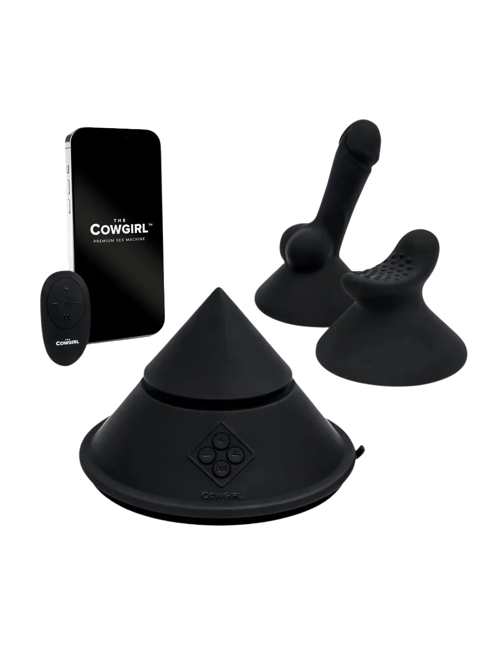 The Cowgirl Cone pack complet - Cône, télécommande, embouts Saddle et Alamo, application smartphone